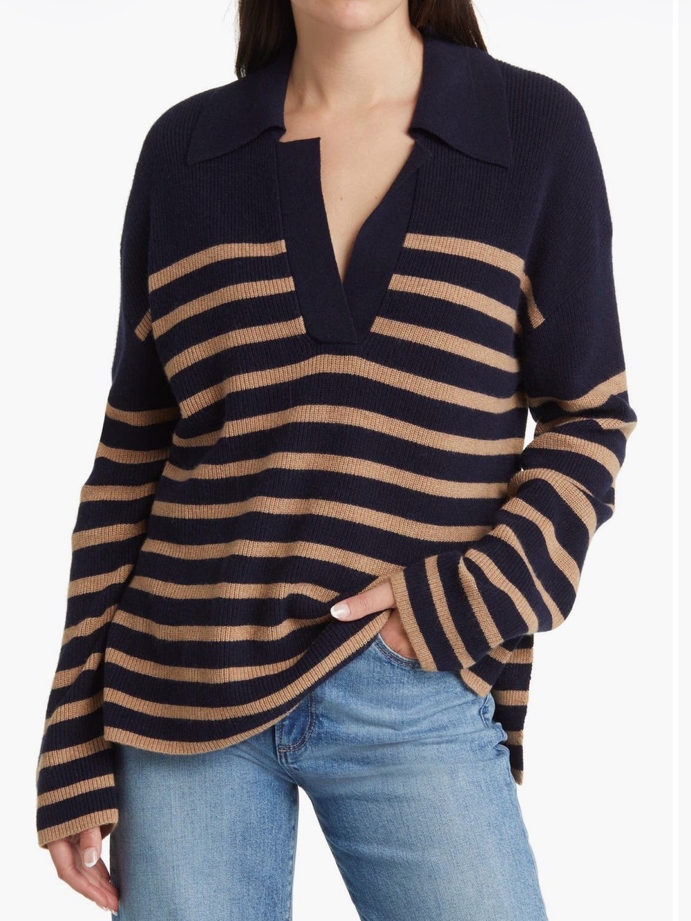 Rails Harris Stripe Polo Sweater Size XS